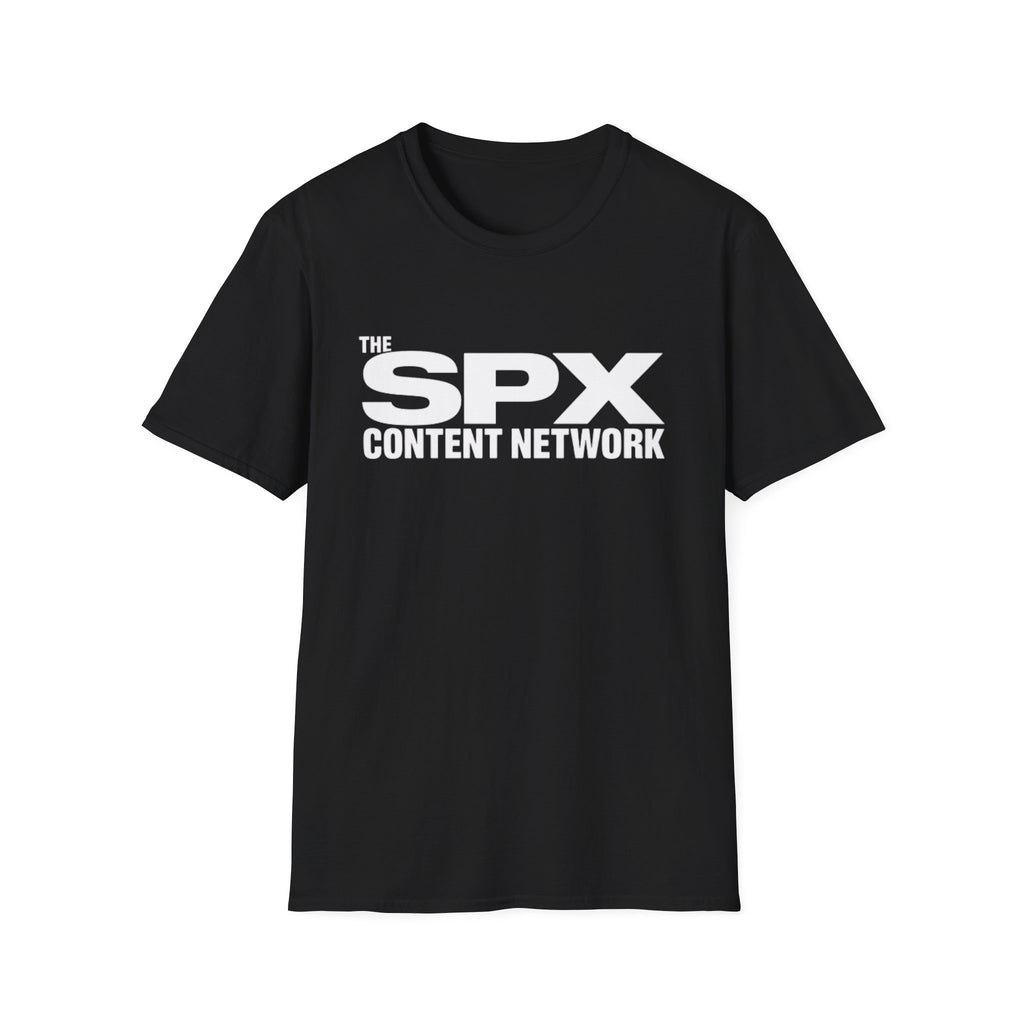 Black SPX CONTENT NETWORK News Logo Tee