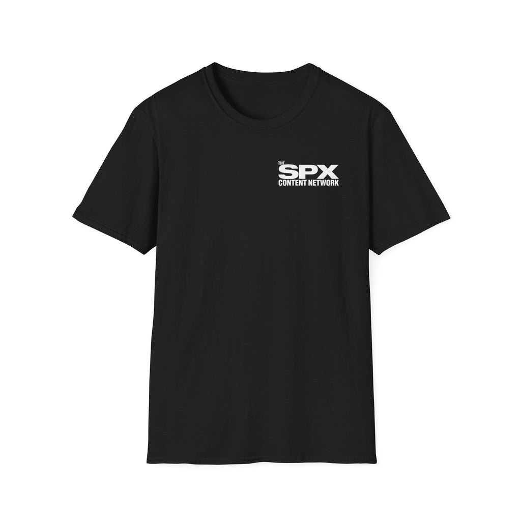 Black SPX CONTENT NETWORK News Logo Small Tee